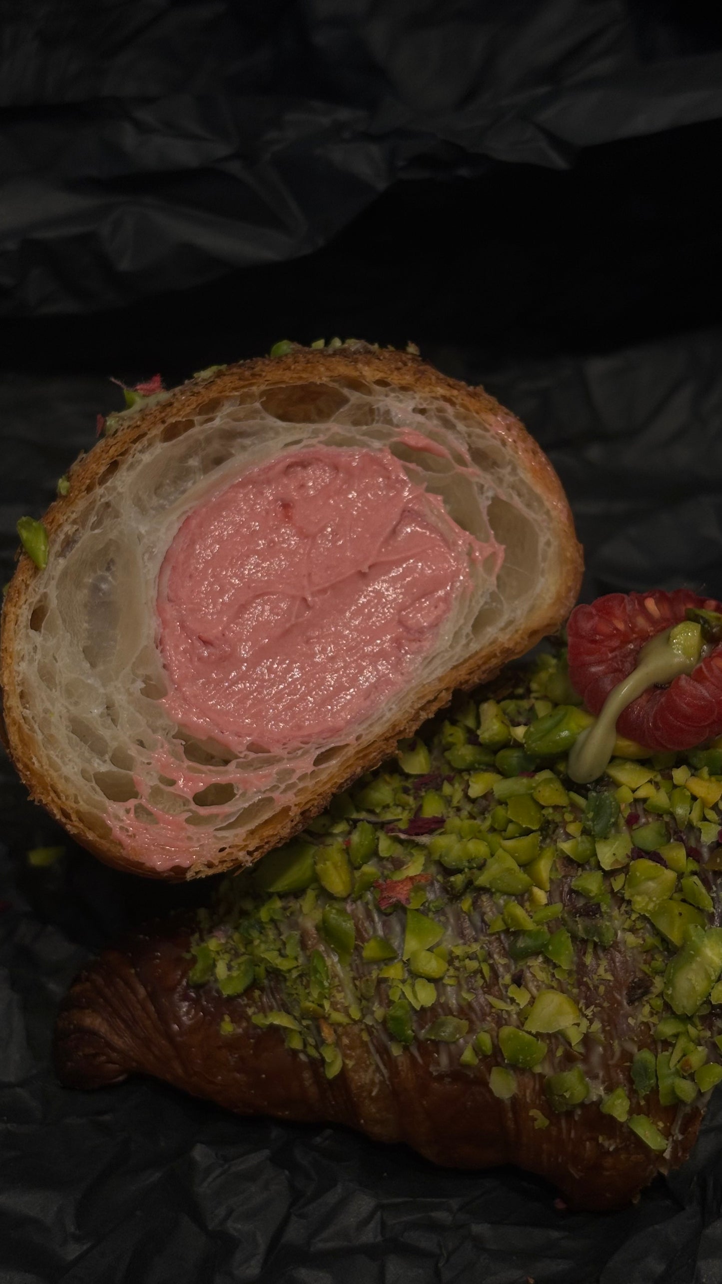 Pistachio x Raspberry