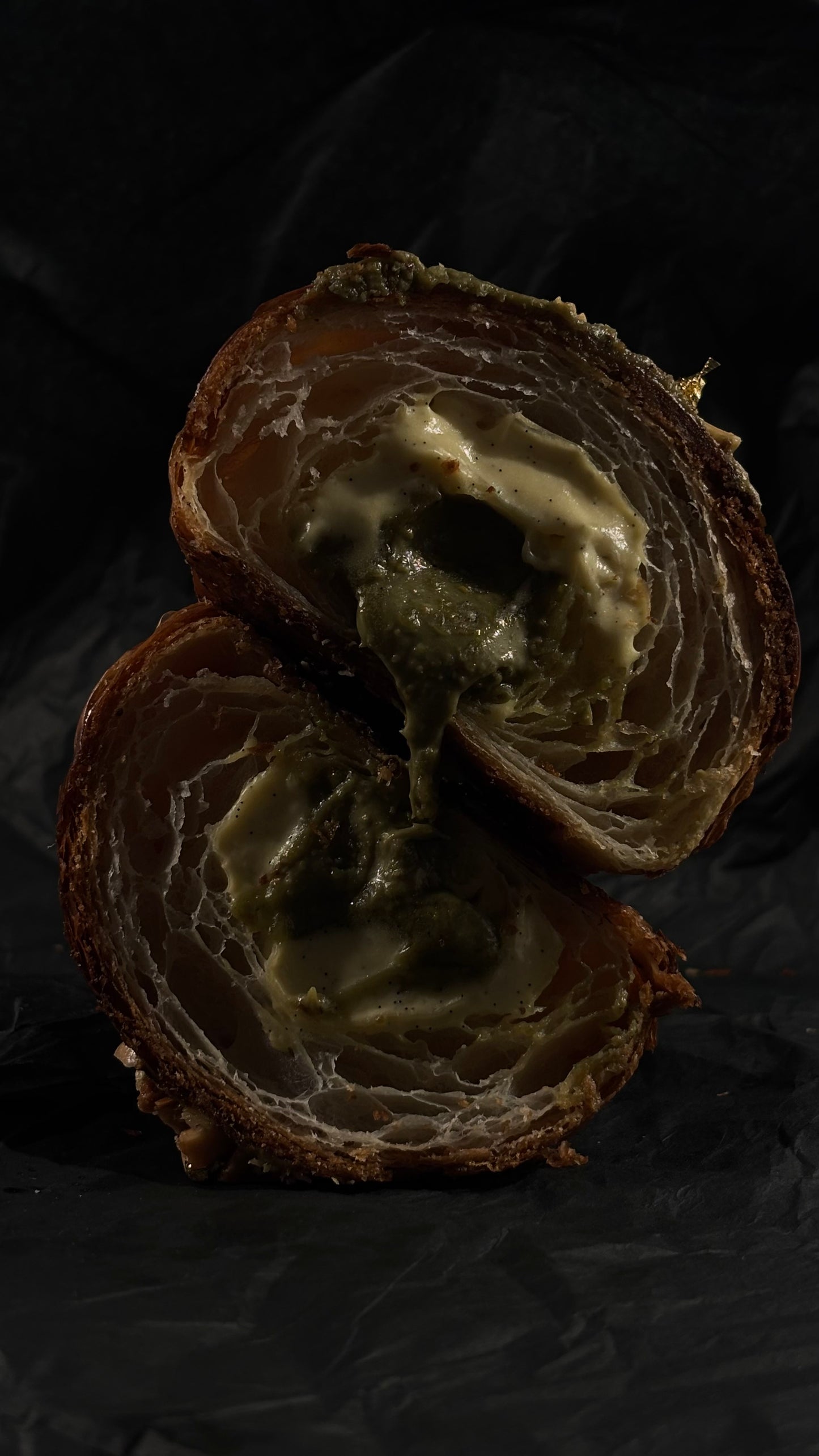 Pistachio x Crème Brûlée Croissant