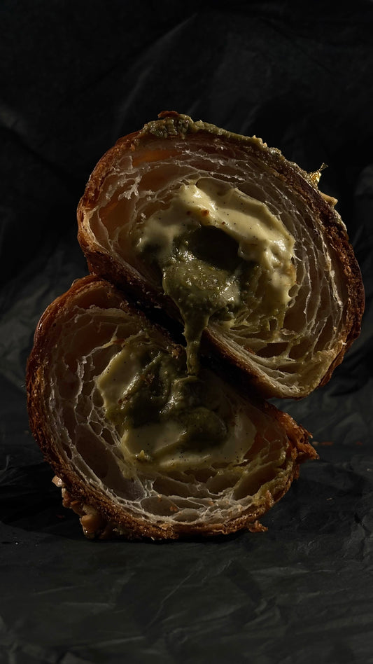 Pistachio x Crème Brûlée Croissant