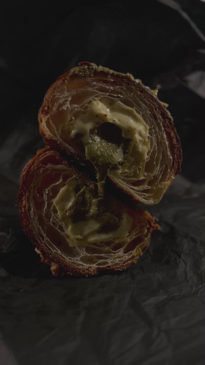 Pistachio x Crème Brûlée Croissant